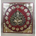 Tableau Ganesh Rouge et Or - 60x60 - TB043