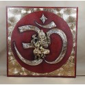 Tableau Ganesh Rouge et Or - 60x60 - TB046