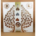 Tableau Arbre De Vie Blanc et Or / Argent - 60x60 - TB048