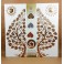 Tableau Arbre De Vie Blanc et Or / Argent - 60x60 - TB048