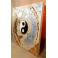 Tableau Carpe Koï Ying Yang Crème et Or / Argent - 60x60 - TB044