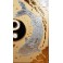 Tableau Carpe Koï Ying Yang Crème et Or / Argent - 60x60 - TB044