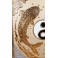 Tableau Carpe Koï Ying Yang Crème et Or / Argent - 60x60 - TB044