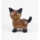 chat debout sculpté en bois de Suar - 15x14