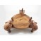 Tête d'éléphant d'Asie sculpté en bois de Suar 31X31