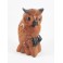 Hibou Perché sculpté en bois de Suar - 23x11