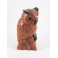 Hibou Perché sculpté en bois de Suar - 23x11