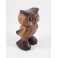 Hibou sculpté en bois de Suar - 18x10