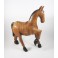 Cheval au Pas sculpté en bois de Suar - 38x29 (Droit)