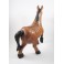 Cheval au Pas sculpté en bois de Suar - 38x29 (Droit)