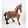 Cheval au Pas sculpté en bois de Suar - 38x29 (Gauche)