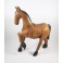 Cheval au Pas sculpté en bois de Suar - 38x29 (Gauche)