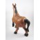 Cheval au Pas sculpté en bois de Suar - 38x29 (Gauche)