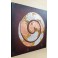 Tableau Spiral Noir et Or / Argent - 30X30 - TB055