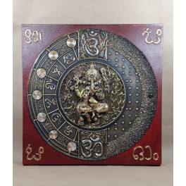Tableau Ganesh Rouge et Or - 60x60 - TB060