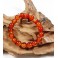 Bracelet en Fil de coton ciré et pierres de Corail