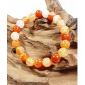 Bracelet de Pierres d'Agate Light Orange - 8 mm