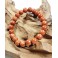 Bracelet en Fil de coton ciré et pierres de Corail