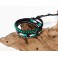 Bracelet Ethnique 3 Tours Noir, Perles et Chrysocolle - BR081