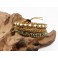 Bracelet Ethnique 3 Tours Marron, Cristaux et Howlite - BR083