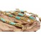 Bracelet Ethnique 4 Tours Marron, Perle de laiton, Turquoise - BR085