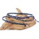 Bracelet Ethnique 4 Tours Bleu, Cristaux et Pierres - BR087