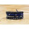 Bracelet Ethnique 4 Tours Bleu, Cristaux et Pierres - BR087