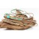 Bracelet Ethnique 5 Tours Beige, Cristaux et Turquoise - BR089