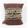Bracelet Ethnique 5 Tours Beige, Cristaux et perles de laiton - BR092