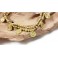 Bracelet de cheville avec perles de laiton et Pierre Unakite - BRC003
