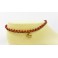 Bracelet de cheville avec perles de laiton et Cornaline - BRC004