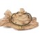 Bracelet de cheville avec perles de laiton et Onyx - BRC005