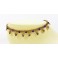 Bracelet de cheville avec perles de laiton et Améthyste - BRC006