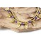 Bracelet de cheville avec perles de laiton et Améthyste - BRC006
