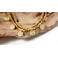 Bracelet de cheville avec perles de laiton et Cornaline - BRC007