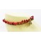 Bracelet de cheville avec perles de laiton et Corail - BRC010
