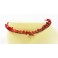 Bracelet de cheville avec perles de laiton et Corail - BRC010