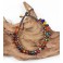 Bracelet de cheville en laiton et perles indiennes - BRC011