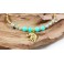 Bracelet Ethnique en laiton et Aigue-Marine - BR097