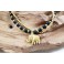 Bracelet Ethnique en laiton et Onyx - BR102