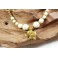 Bracelet Ethnique en laiton et Howlite - BR109