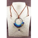 Collier Ethnique en laiton et Améthyste - CL037