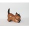 Petit chat sculpté en bois de Suar - N°12