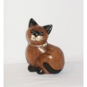 Petit chat sculpté en bois de Suar - N°14