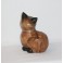 Petit chat sculpté en bois de Suar - N°15