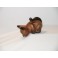 Petit chat sculpté en bois de Suar N°17