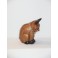 Petit chat sculpté en bois de Suar N°19
