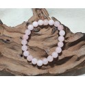 Bracelet de pierre Quartz Rose 8 mm