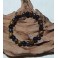 Bracelet de pierre Oeil de Tigre, Obsidienne et Hématite 8 mm