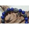 Bracelet de pierre Lapis Lazuli et pierre de Lave 10mm